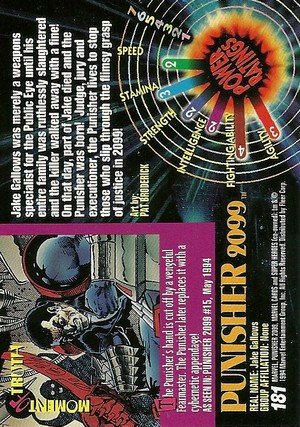 Fleer Marvel Universe V Base Card 181 Punisher 2099