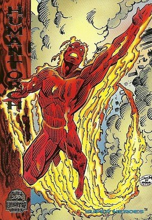 Fleer Marvel Universe V Base Card 191 Human Torch
