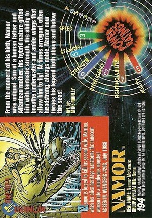 Fleer Marvel Universe V Base Card 194 Namor