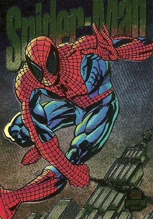 Fleer Marvel Universe V Power Blast Card (Rainbow) 6/9 Spider-Man