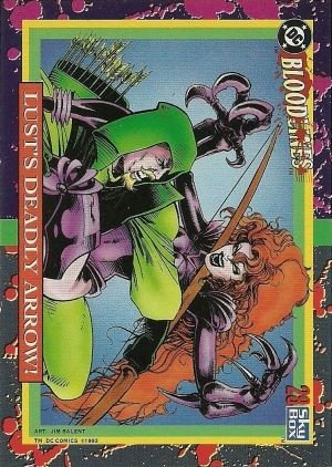 SkyBox DC Bloodlines Base Card 28 Lust's Deadly Arrow!