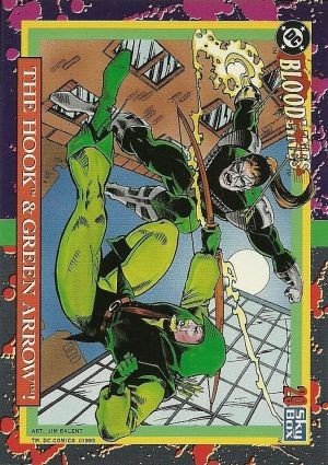 SkyBox DC Bloodlines Base Card 29 The Hook & Green Arrow!