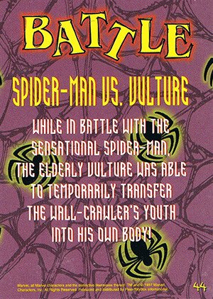 Fleer/Skybox Spider-Man .99 Base Card 44 Spider-Man vs. Vulture