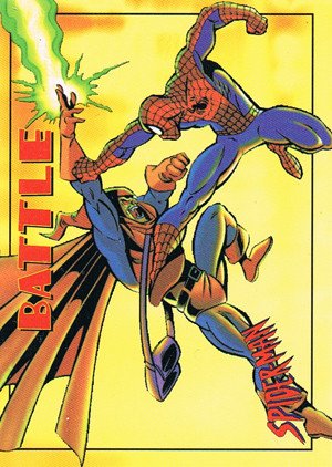 Fleer/Skybox Spider-Man .99 Base Card 37 Spider-Man vs. Hobgoblin