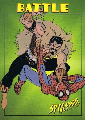 Fleer/Skybox Spider-Man .99 Base Card 38 Spider-Man vs. Kraven