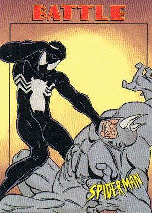 Fleer/Skybox Spider-Man .99 Base Card 40 Spider-Man vs. Rhino