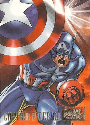 Fleer/Skybox DC versus Marvel Comics Base Card 2 Captain America