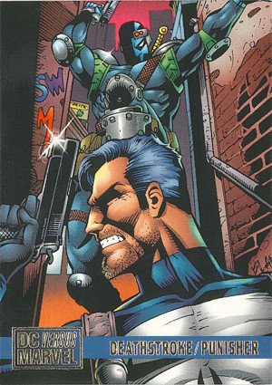 Fleer/Skybox DC versus Marvel Comics Base Card 58 Deathstroke vs. Punisher
