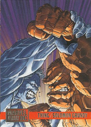 Fleer/Skybox DC versus Marvel Comics Base Card 83 Thing vs. Solomon Grundy