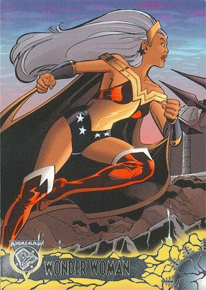Fleer/Skybox Amalgam Base Card 71 Wonder Woman versus Poseidon
