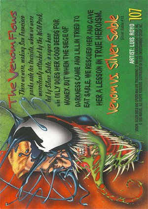 Fleer Ultra Spider-Man '95 Fleer Ultra Base Card 107 Venom vs. Silver Sable