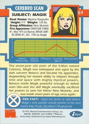 Impel X-Men Series I Base Card 84 Magik