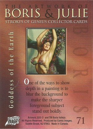 Comic Images The Artwork of Boris & Julie: Strokes of Genius Base Card 71 Goddess of the Earth