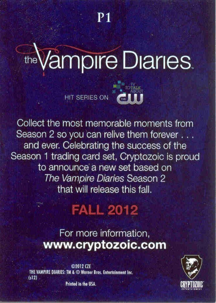 Cryptozoic The Vampire Diaries - Season 2 (Two) Promos P1 