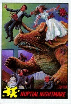 Topps Dinosaurs Attack! Base Card 9 Nuptial Nightmare