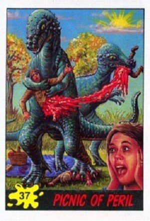 Topps Dinosaurs Attack! Base Card 37 Picnic of Peril