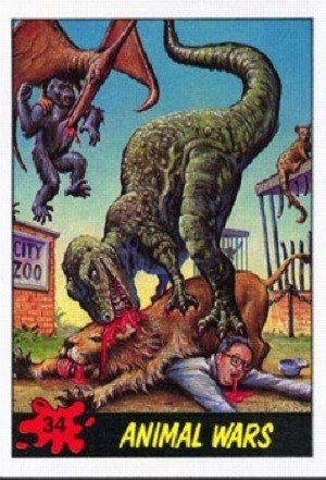 Topps Dinosaurs Attack! Base Card 34 Animal Wars