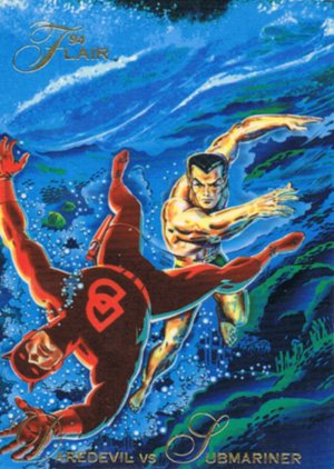 Fleer Marvel Annual Flair '94 Base Card 17 Daredevil vs Submariner