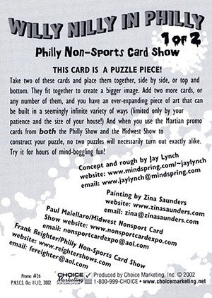 Reighter Shows Philly Non-Sports Show Promos 26 Willy Nilly In Philly