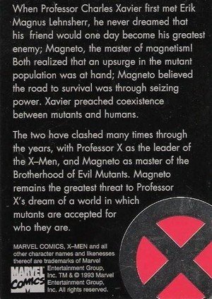 Marvel Comics X-Men Promos  Magneto/Professor X (Silver Foil Logo)
