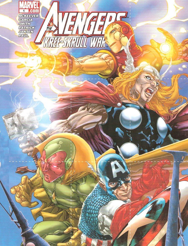 Upper Deck The Avengers: Kree-Skrull Wars Promo Card  9-card Uncut Avengers #1 Sheet