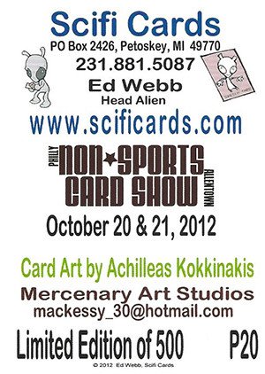SciFi Cards SciFi Cards Promos P20 57th Philly Non-Sports Card Show (limited to 500)