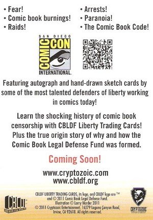 Cryptozoic CBLDF Liberty Trading Cards Promos  Help CBLDF!