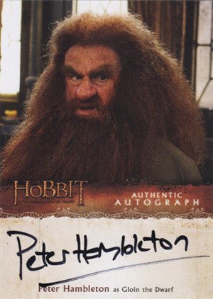 Cryptozoic The Hobbit: The Desolation of Smaug Autograph Card PH Peter Hambleton as Gloin the Dwarf