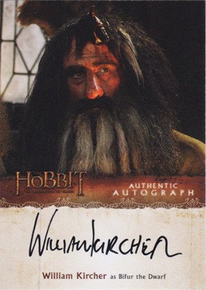 Cryptozoic The Hobbit: The Desolation of Smaug Autograph Card WK William Kircher as Bifur the Dwarf