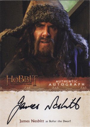 Cryptozoic The Hobbit: The Desolation of Smaug Autograph Card JN James Nesbitt as Bofur the Dwarf