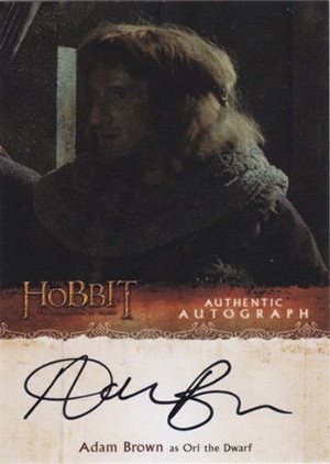 Cryptozoic The Hobbit: The Desolation of Smaug Autograph Card AB Adam Brown as Ori the Dwarf