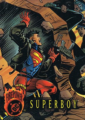 Fleer/Skybox DC Outburst: Firepower Base Card 56 Superboy