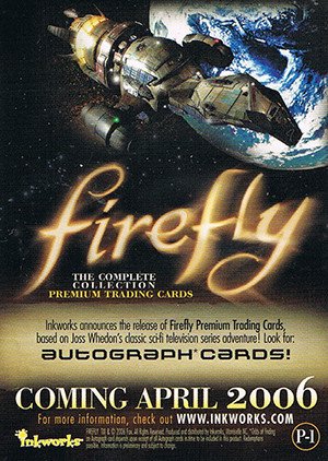 Inkworks Firefly: The Complete Collection Promos P-1 