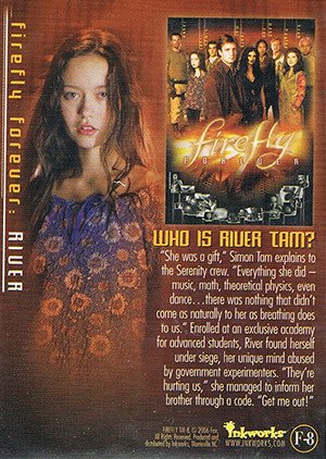 Inkworks Firefly: The Complete Collection Firefly Forever Foil Puzzle Card F-8 Who Is River Tam?