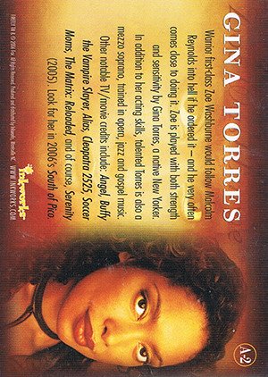 Inkworks Firefly: The Complete Collection Autograph Card A-2 Gina Torres as Zoe Washburne