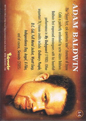 Inkworks Firefly: The Complete Collection Autograph Card A-4 Adam Baldwin as Jayne Cobb
