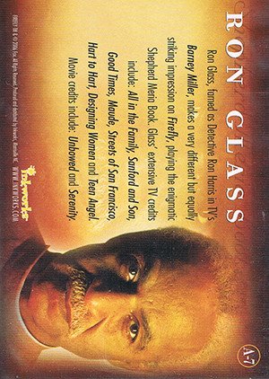 Inkworks Firefly: The Complete Collection Autograph Card A-7 Ron Glass as Shepherd Meria Book