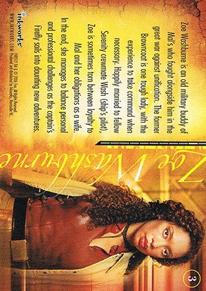 Inkworks Firefly: The Complete Collection Base Card 3 Zoe Washburne