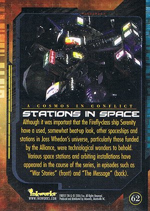Inkworks Firefly: The Complete Collection Base Card 62 Stations in Space
