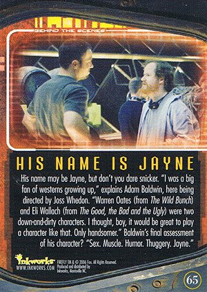 Inkworks Firefly: The Complete Collection Base Card 65 His Name Is Jayne