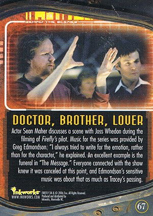 Inkworks Firefly: The Complete Collection Base Card 67 Doctor, Brother, Lover