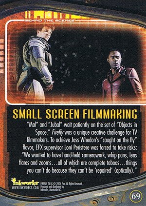 Inkworks Firefly: The Complete Collection Base Card 69 Small Screen Filmmaking