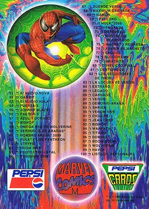 Marvel Comics Marvel Pepsi Cards Base Card  Pepsi presenta al Universo Marvel (checklist)