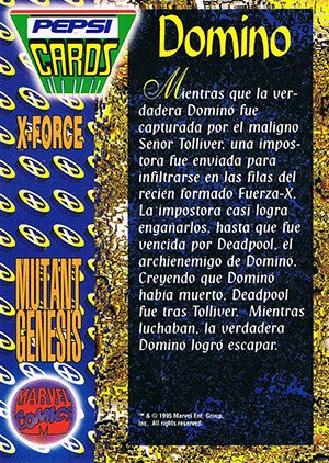 Marvel Comics Marvel Pepsi Cards Base Card 96 Domino