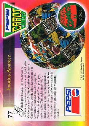 Marvel Comics Marvel Pepsi Cards Base Card 77 Exodus