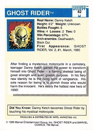 Impel Marvel Universe I Promos (Diamond Logo) 82 Ghost Rider