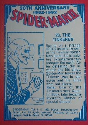 Comic Images Spider-Man II: 30th Anniversary 1962-1992 Base Card 23 The Tinkerer