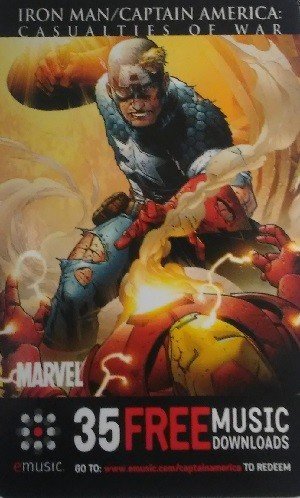 Marvel Comics Marvel/Emusic Base Card  Iron Man/Captain America