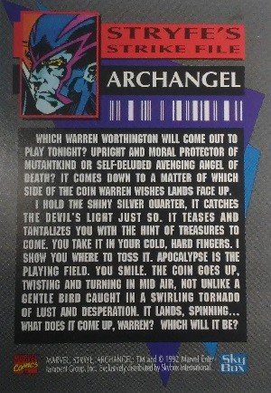 SkyBox X-Cutioner's Song Base Card 11 Archangel