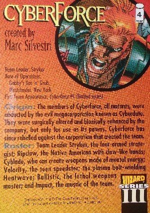 Wizard Wizard Magazine Series Image Series 3 Card 4 Cyberforce (Prismatic)